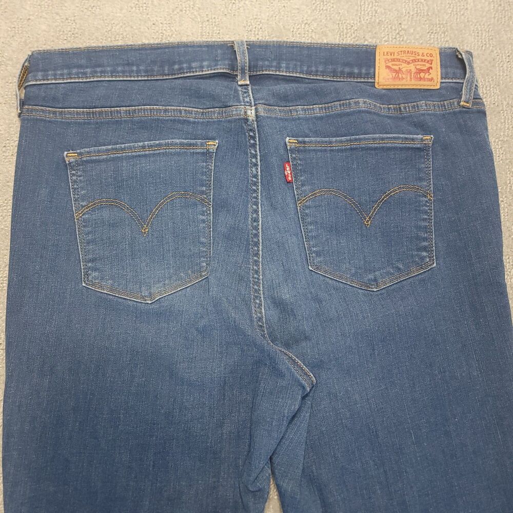 Levi's 720 High Rise Super Skinny Womens 33 Jeans Stretch Blue Denim (34x27) - Picture 3 of 12